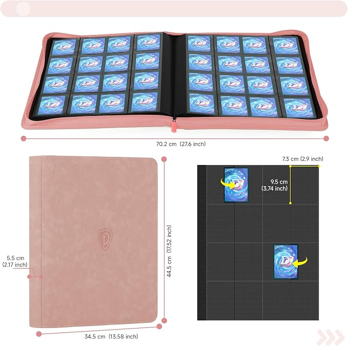 Card Binder with 1024 Cards, 16 Pocket Trading Card Binder Includes 32 Page - Image 3