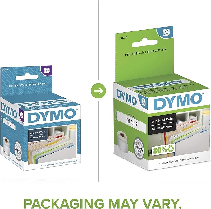 DYMO Authentic LW 1-Up File Folder Labels DYMO Labels - Image 2