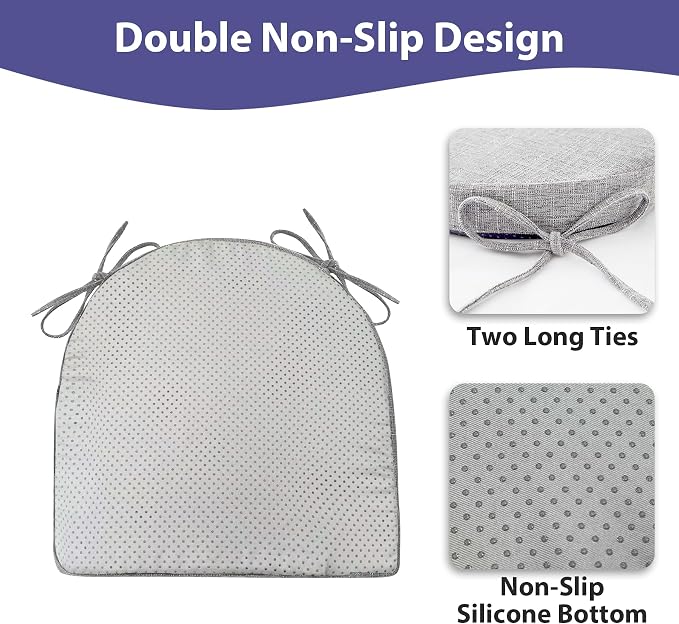 IPYNBAP Chair Cushions for Dining Chairs, Kitchen Chair Cushions, Non Slip - Image 4