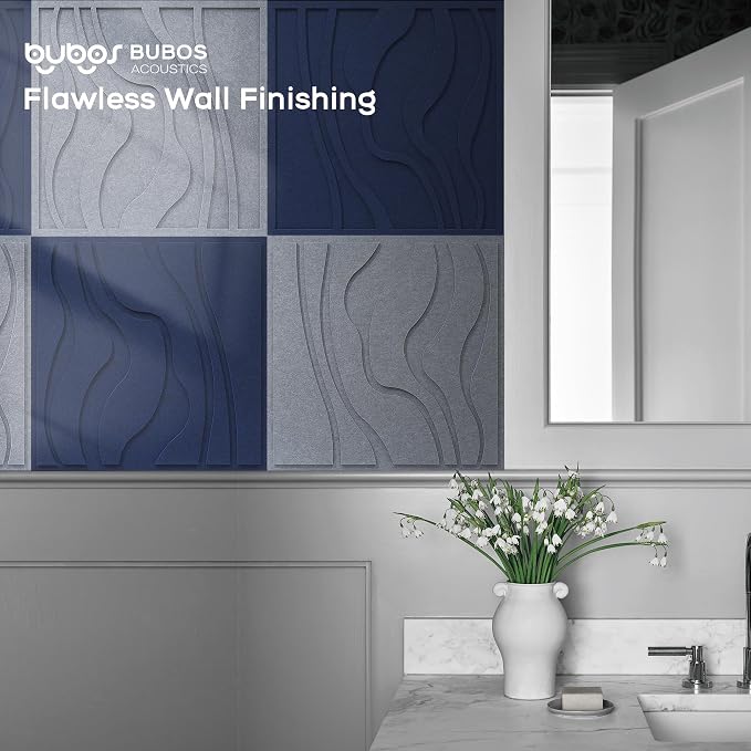 BUBOS Large Acoustic Panels, Self-Adhesive Sound Absorbing Panels Decorative - Image 7