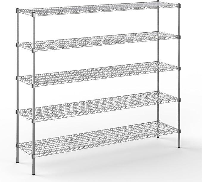 Regal Altair 18" Deep x 72" Wide x 74" Height Wire Shelving Kit | 5-Tier | NSF by Regal+Altair