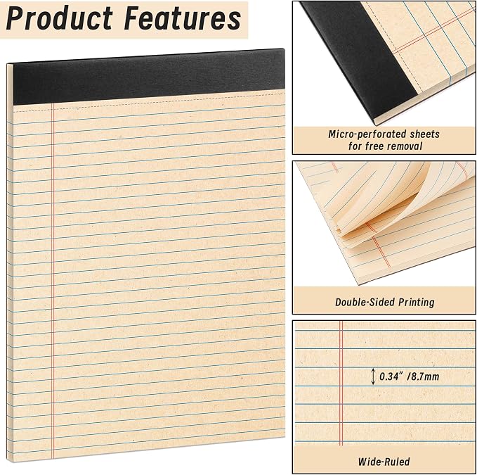 48 Pack Legal Pads 8.5" x 11" Writing Pad Note Pads - Image 3
