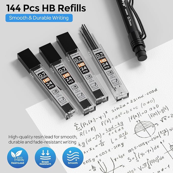 Nicpro 0.7 mm Mechanical Pencil Set - Image 4