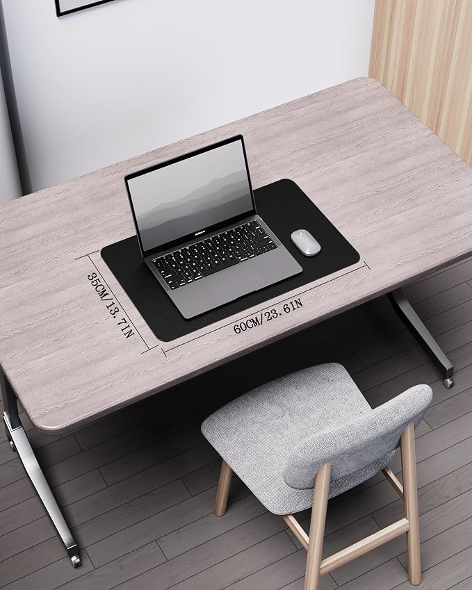 YSAGi Double-Sided Desk Pad, Leather Desk Mat, Eco Cork Desk Pad Protector - Image 2