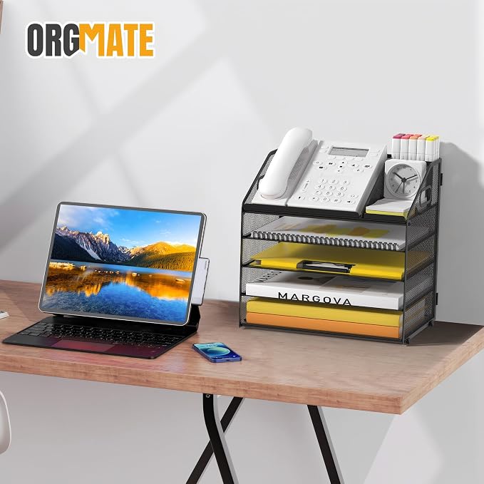 Letter Tray Paper, 5 Tier Desk Organizer - Image 7