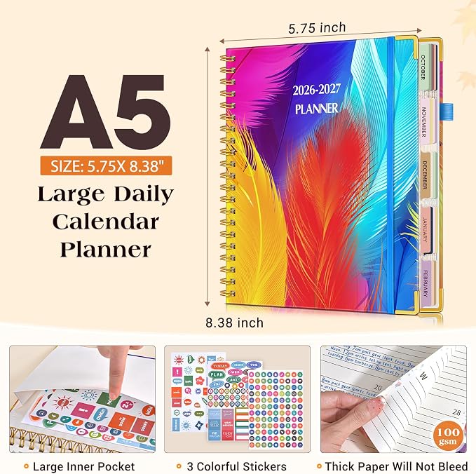 Planner 2026-2027, 18 Months Weekly and Monthly Daily Planner from January 2026 - Image 5