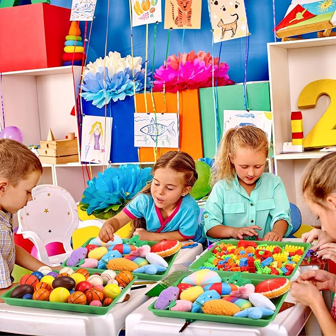 Hoteam 10 Pcs Flat Storage Organizer Tray Bin Paper Tray - Image 6