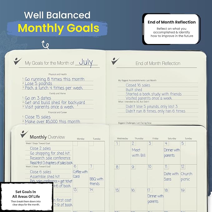 Undated Daily Planner to Achieve Your Goals 2025-2026 - Image 4