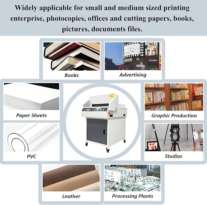 17.72'' Electric Paper Cutter High Precision Stack Paper Cutting Machine - Image 9