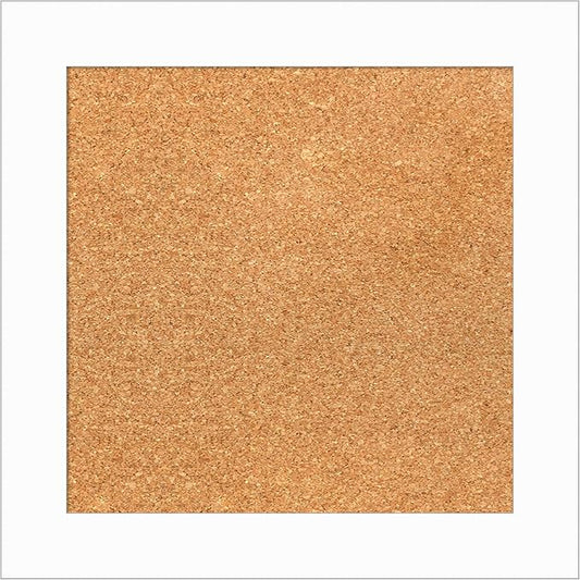 Amanti Art Natural Cork Board for Wall, 17x17 Vision Board with White Frame, Small Corkboard Office Decor for Home Organization, Casual Corkboard Pinboard to Display Items for Home Organization in-DeskLoop Office