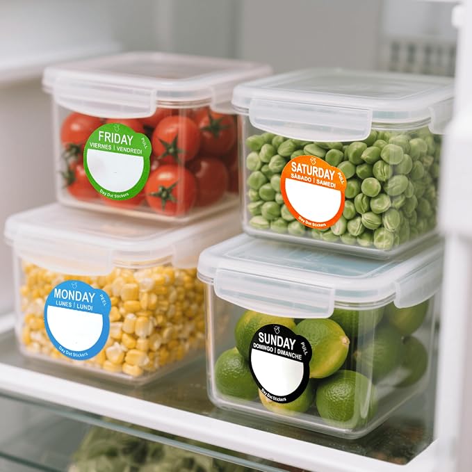 Day Dots Food Labels, 1 Inch 7000 Pcs Removable Date Stickers - Image 7