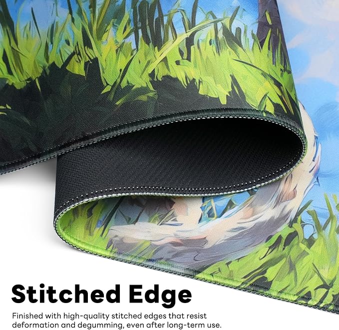 Desk Mat, Big Desk Pad, 31.5x11.8 Inches Extended Big Gaming Mouse Pad - Image 4