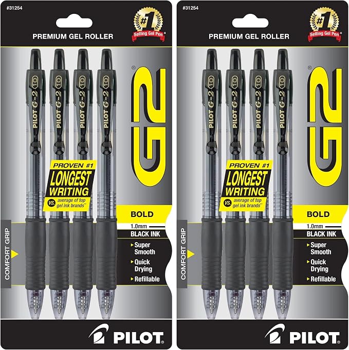 PILOT G2 Premium Refillable and Retractable Rolling Ball Gel Pens, Bold Point by PilotCorporationofAmerica