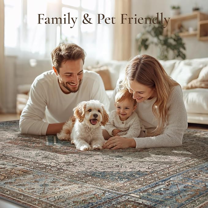 GENIMO Runner Rug 2x10 Non Slip Machine Washable Hallway Runner Rug, Low Pile - Image 5
