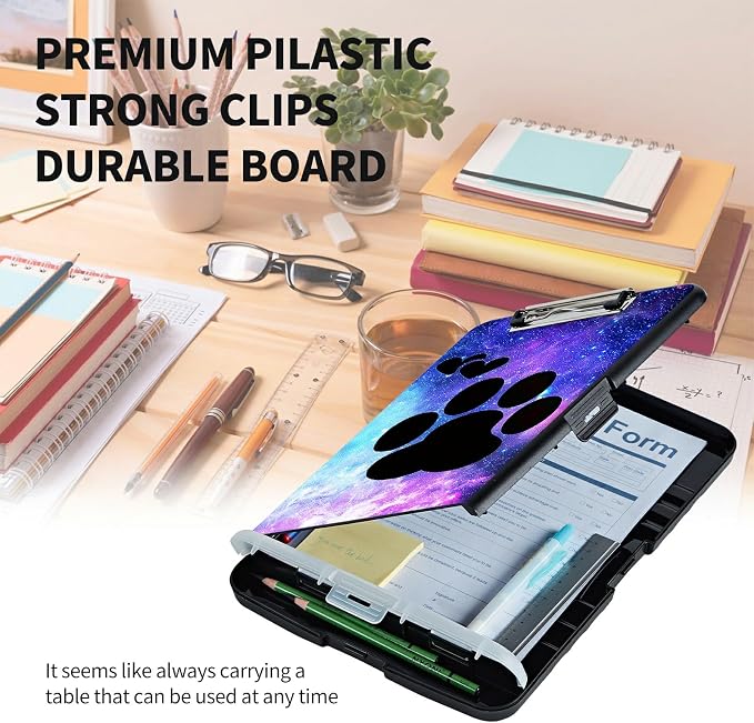 Clipboard with Storage High Capacity Plastic Nursing Clipboards with Pen Holder - Image 6