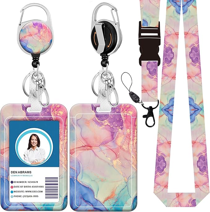 Badge Lanyard, Retractable Badge Holder by BILLTEFUL