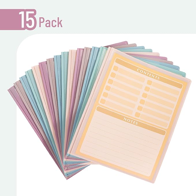 Mr. Pen- Plastic Folders with Pockets and Prongs, 15 Pack, Letter Size | - Image 2