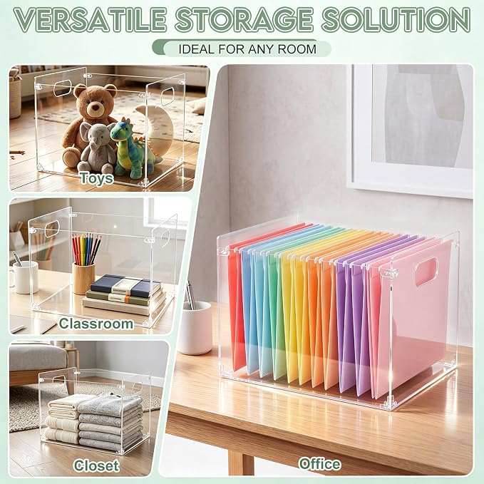 Novabright 1 Pack Acrylic File Organizer Box - Image 7