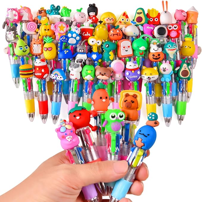 100Pcs Mini Multicolor Pens in One 4-in-1, Cute Pens Bulk by Unknown
