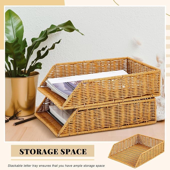Yeaqee 2 Pcs Paper Tray Organizer - Image 5