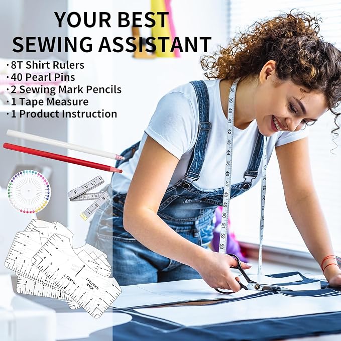 12pcs Tshirt Ruler Guide for Vinyl Alignment, T Shirt Measurement Accessories - Image 6