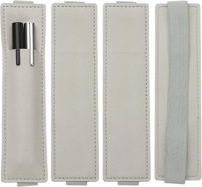 PATIKIL 4Pcs Elastic Notebook Pen Holder, Adjustable Hold 2 Pen Holder PU by PATIKIL