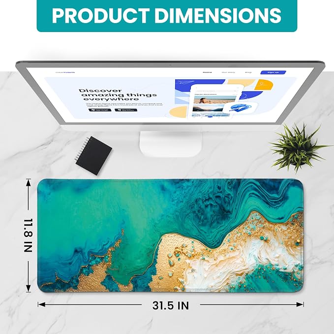 Large Mouse Pad for Desktop, Cute Desk Mat Pad Protector for Work & Gaming - Image 2