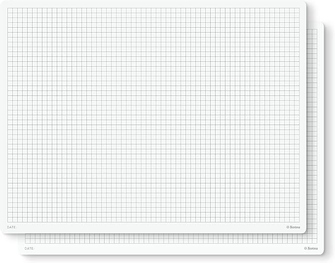Notsu Graph Notepads 8.5 x 11 inch, 2 Pack | Minimalist Graphing Memo Mouse Pads by Notsu