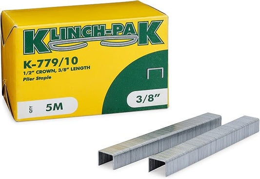 Klinch-Pak K-779/10, 3/8” Leg Length by 1/2" Wide Crown Heavy-Duty Galvanized by Klinch-Pak