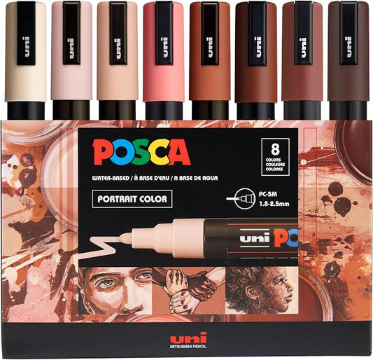 posca Markers Portrait Tones Set of 8, Acrylic Paint Pens by Unknown