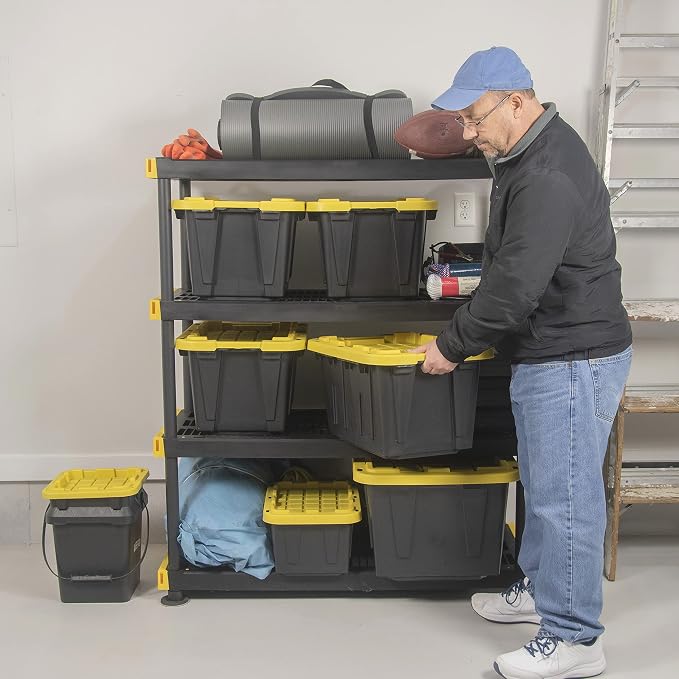 CX BLACK & YELLOW 12-Gallon Heavy Duty Storage Bins - Image 9