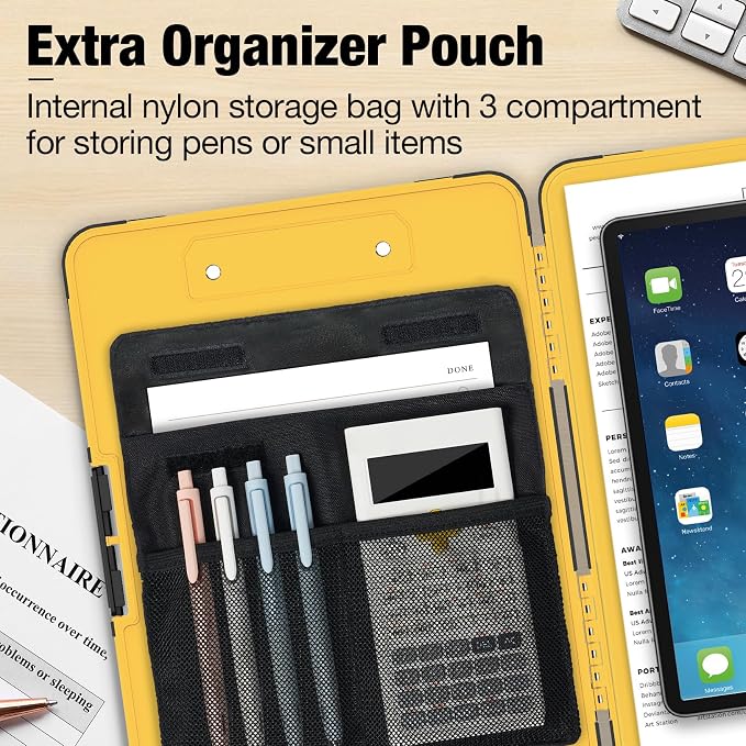 Sooez Toughest Clipboard with Storage, Internal Pen Pouch Included, Letter/ A4 - Image 2
