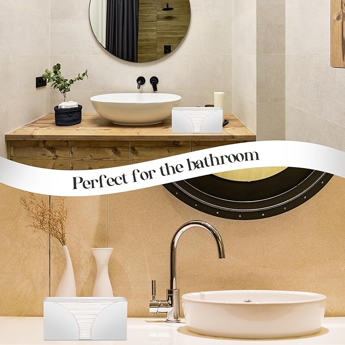 1PCS White Paper Towel Dispenser Countertop, Acrylic Paper Towel Holder for Bathroom Folded Countertop Paper Towel Holder Trifold Napkin Holder for Z-fold, C-fold, MultiFold Trifold - Home Kitchen-DeskLoop Office