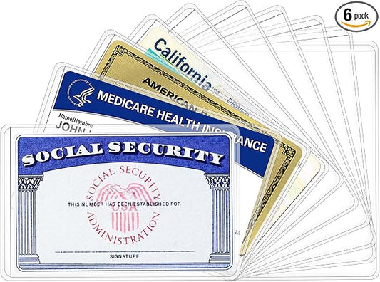 New Medicare Card Holder Protector Sleeves, Social Security Card Protector by Glsgsb