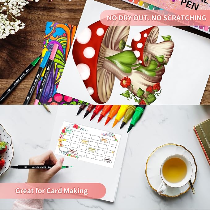 36 Dual Brush Markers for Adult Coloring Books - Image 7