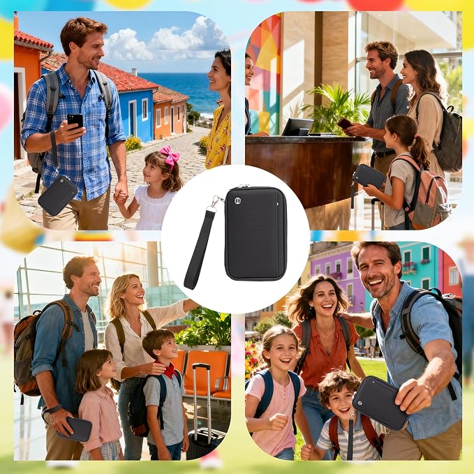 WALNEW Family Passport Holder for 5 - Image 7
