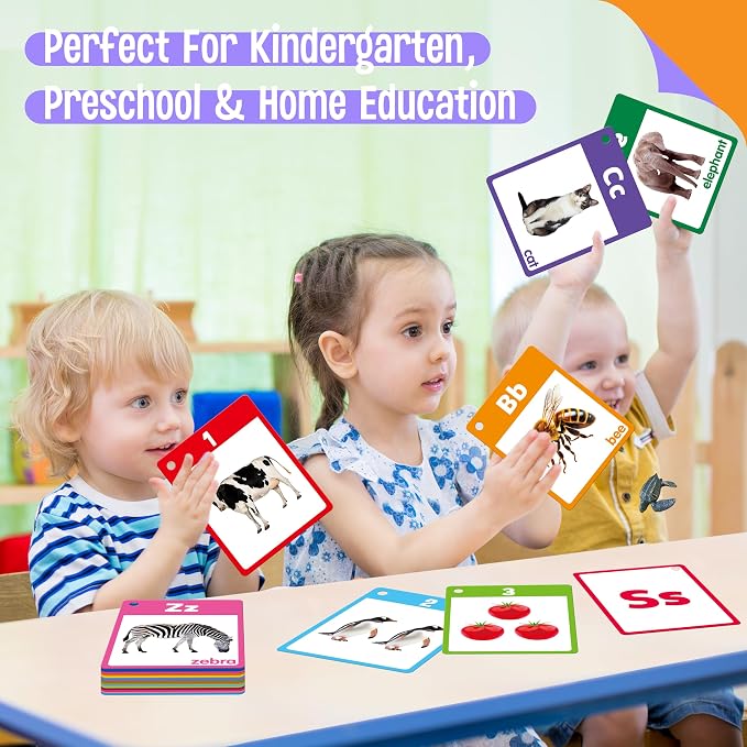Alphabet & Number Flashcards, 36 Double-Sided Cards Uppercase & Lowercase - Image 6