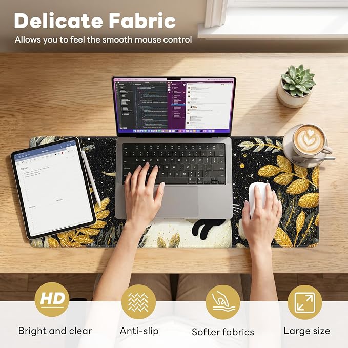Desk Mat, Big Desk Pad, 31.5x11.8 Inches Extended Big Gaming Mouse Pad - Image 2
