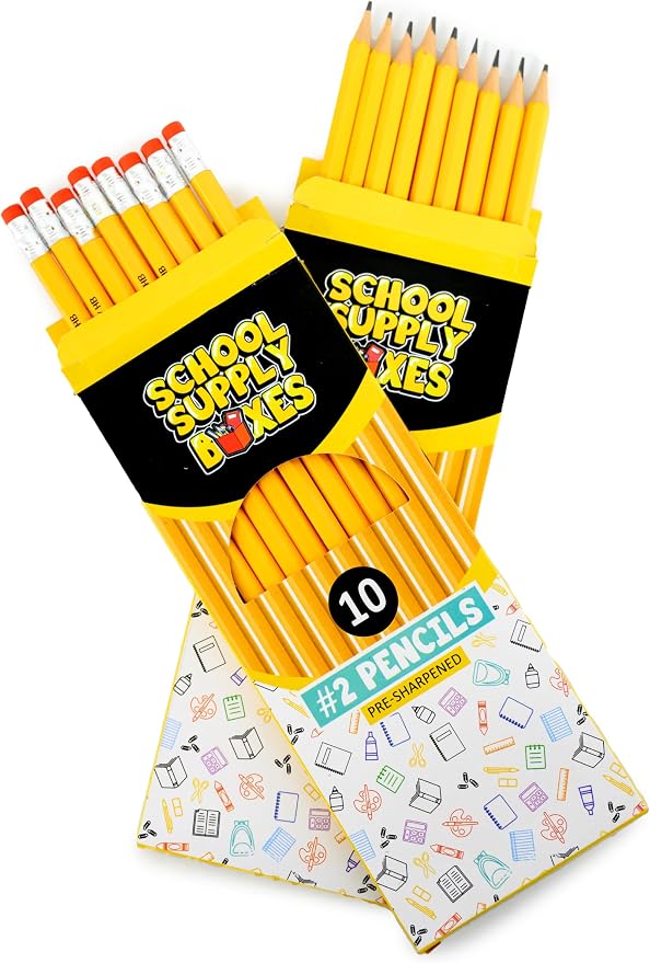 School Supply Boxes | 10 ct. Wooden Pencil Pack | 24 Packs | Pre-Sharpened No. - Image 2
