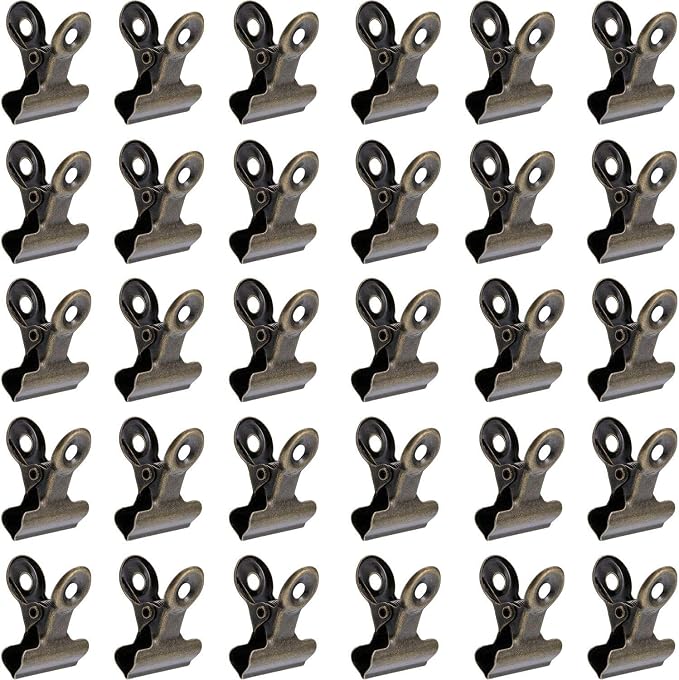 Boao 100 Pcs Mini Cyan Bronze Metal Clips Small Cyan Bronze Binder Clips Bulk by Boao