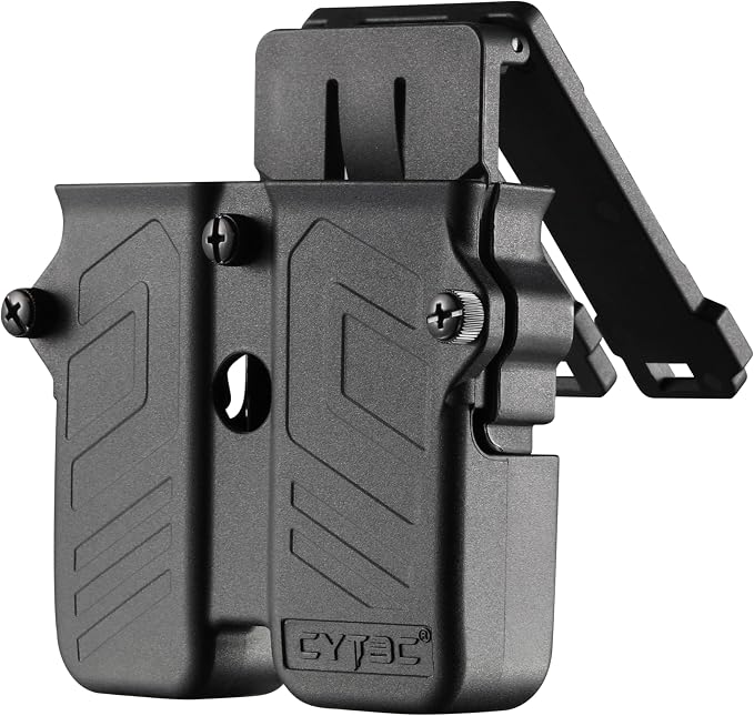 Universal Double Magazine Pouch Fit 9mm 10mm .40 .45 Caliber Dual & Single by CYTAC