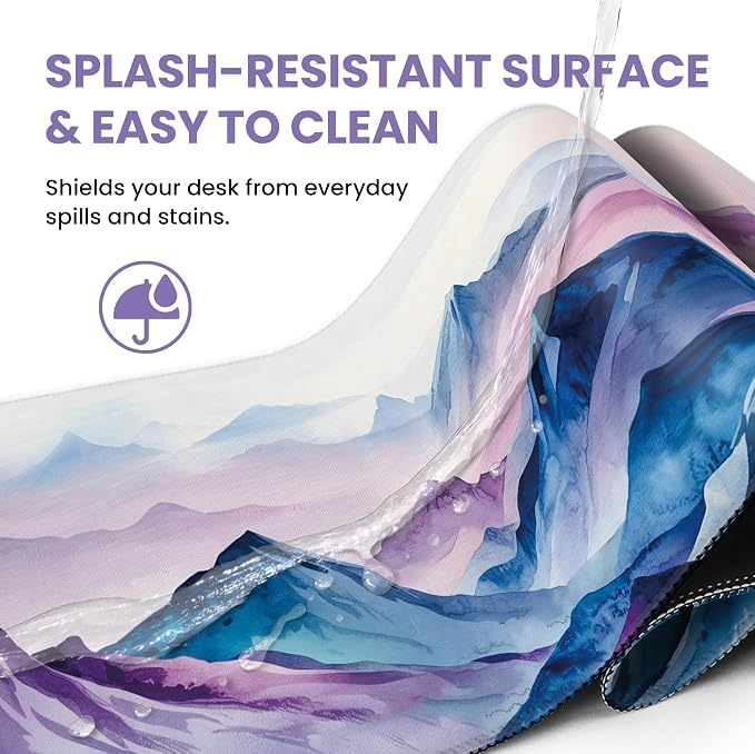 Aesthetic Desk Mat, Cute Distant Peaks Desk Pad Protector - Image 5