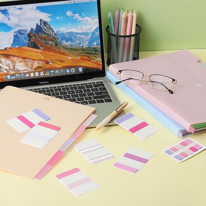 Mr. Pen- Sticky Index Tabs, 500 Pcs, 21 Sets, Colorful Sticky Tabs for Notebooks, Page Markers, Page Tabs for Binders, Page Tabs Sticky Tabs for Books, Notebook Tabs, Book Sticky Tabs for Notebooks-DeskLoop Office