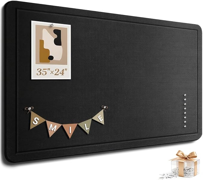 Large Bulletin Board, 35 X 24 Inches Felt Cork Board by Subeauty