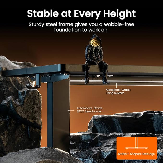 ErGear Electric 71 x 30 inch Standing Desk Workstation, Large Sit Stand up Desk - Image 4