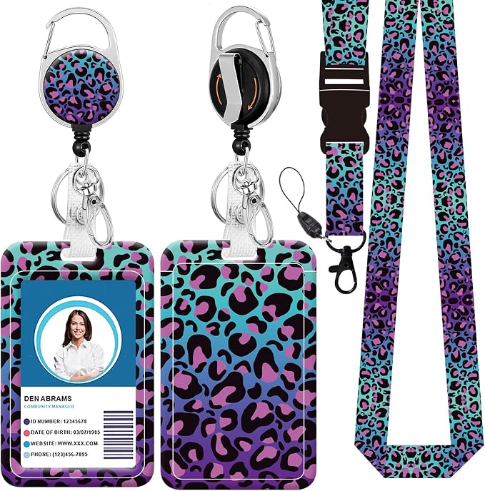 Badge Lanyard, Retractable Badge Holder by BILLTEFUL