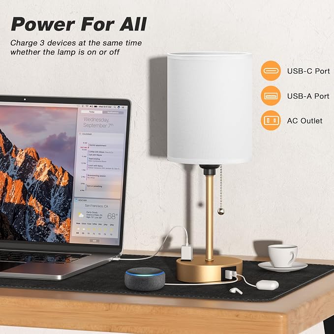 Dicoool Small Bedside Lamps 3 Color Modes - Image 7