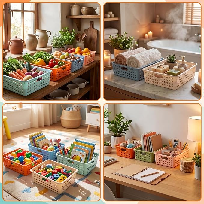 12 Pack Turn in Trays for Classroom, Stackable Letter Size Paper Trays - Image 6
