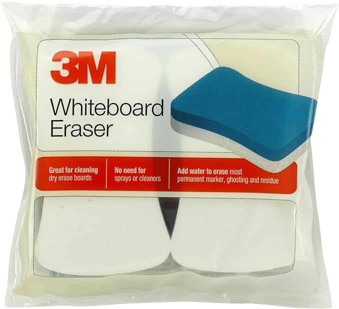 3M Whiteboard Eraser for Whiteboards, Rectangular foam Eraser by 3MIndustrial