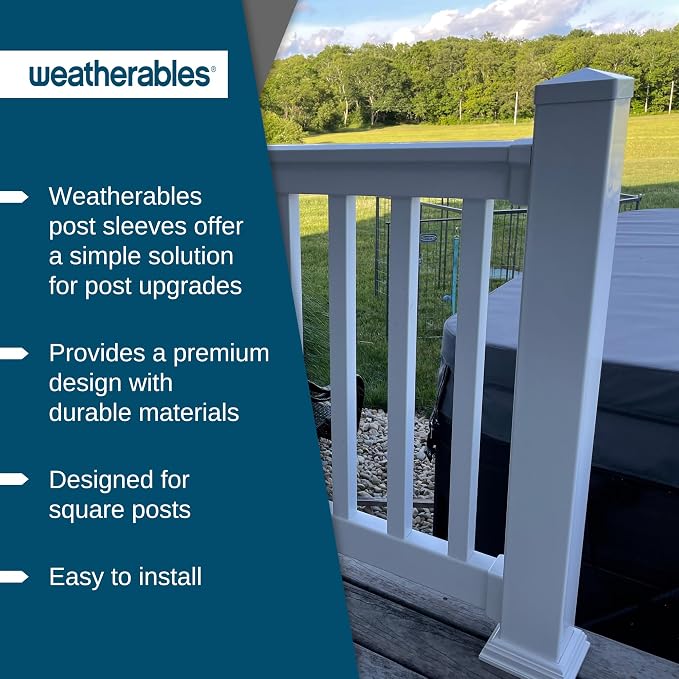 Weatherables 4x4 Post Sleeve – Weatherproof Premium Outdoor Vinyl Post Cover - Image 2